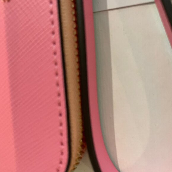 Kate Spade Lucy L-zip Wristlet w/strap /wallet, pink Leather New - Picture 8 of 11